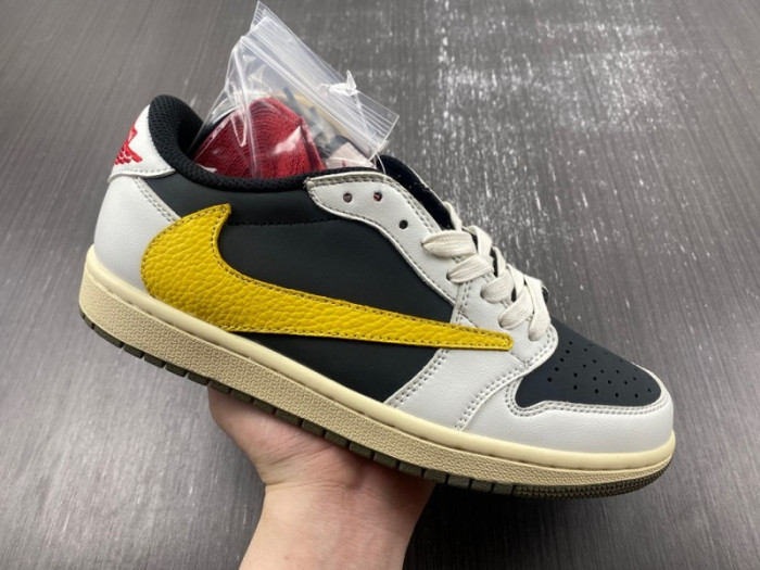 Travis Scott x Air Jordan 1 Low White/Dark Blue/Yellow