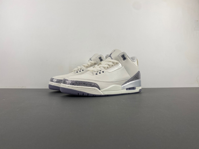 Air Jordan 3 “Sail/Metallic Silver”  CK9246-100