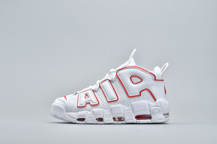 Air More Uptempo White Varsity Red Outline  921948-102