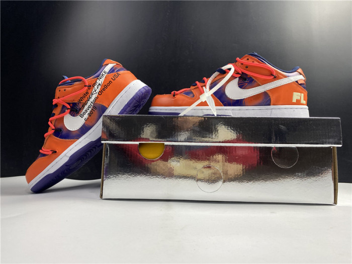 OF x Nike SB Dunk Low Orange Perple White  CT0856-801